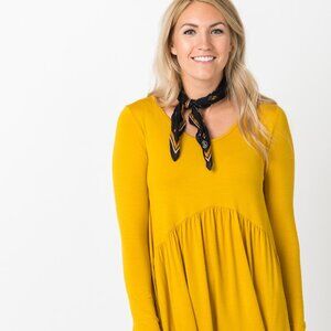 New with Tag Agnes & Dora Muse Top Long Sleeve Mustard Size XS
